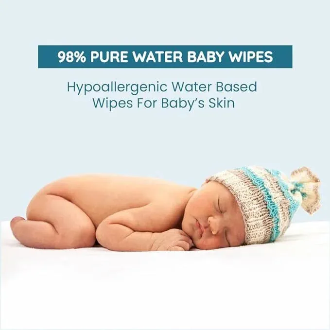 98% Pure Water Baby Wipes - Mild & Gentle