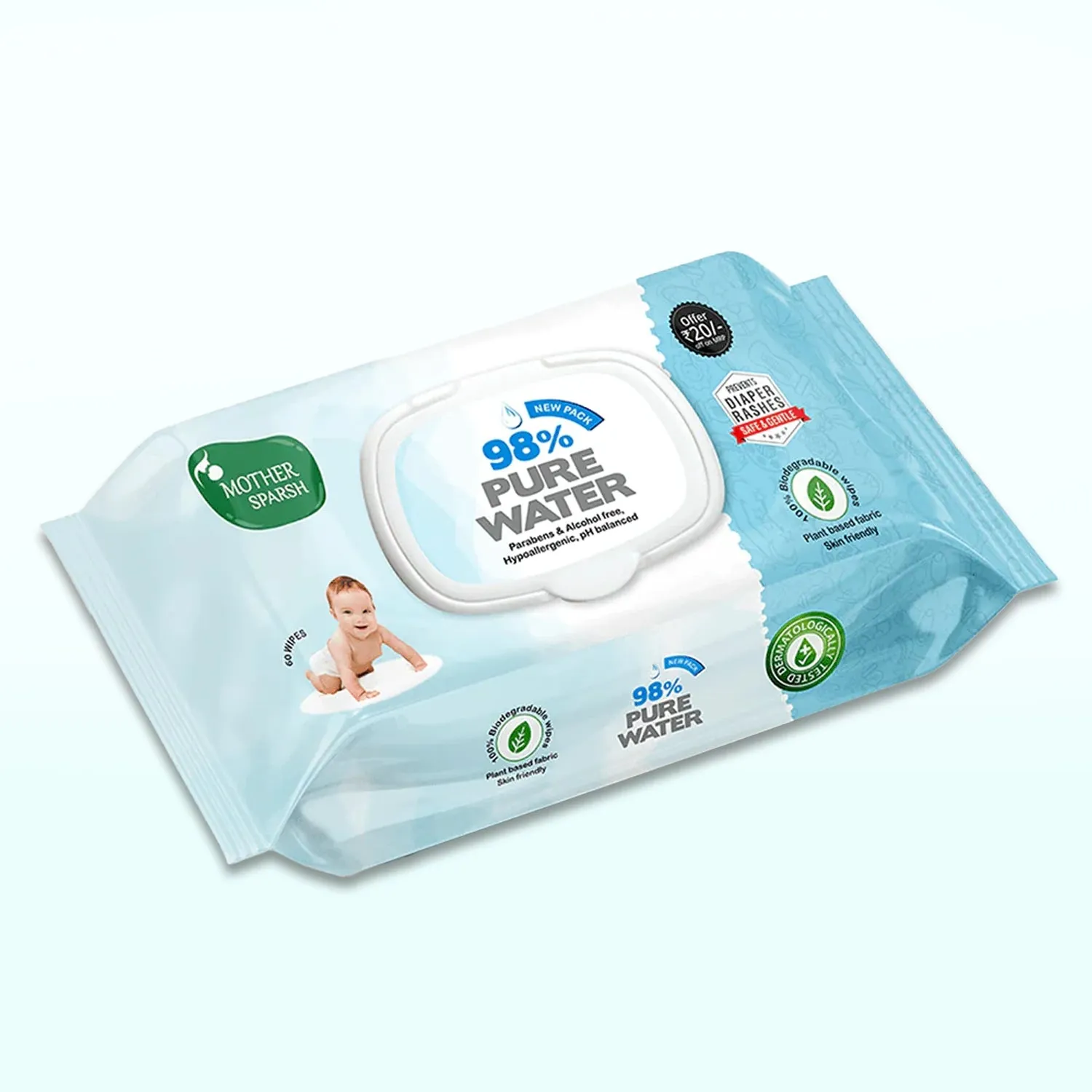 98% Pure Water Baby Wipes - Mild & Gentle