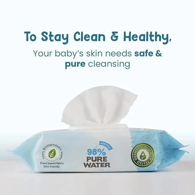 98% Pure Water Baby Wipes - Mild & Gentle