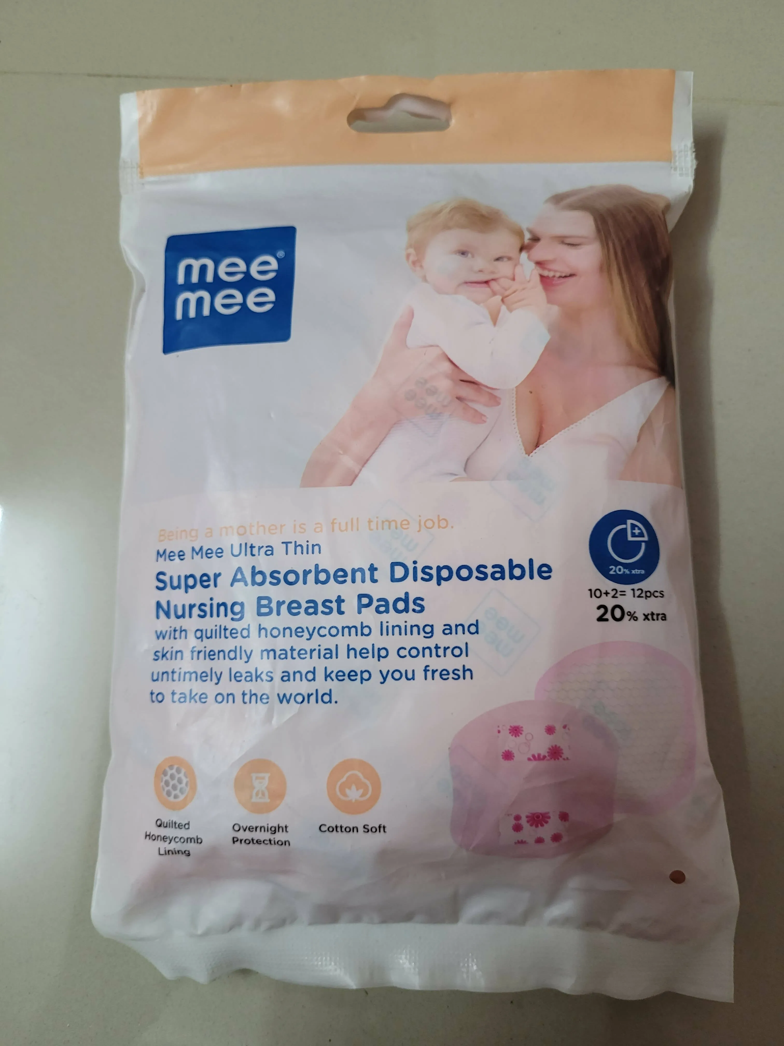 Absorbent disposable breast pads