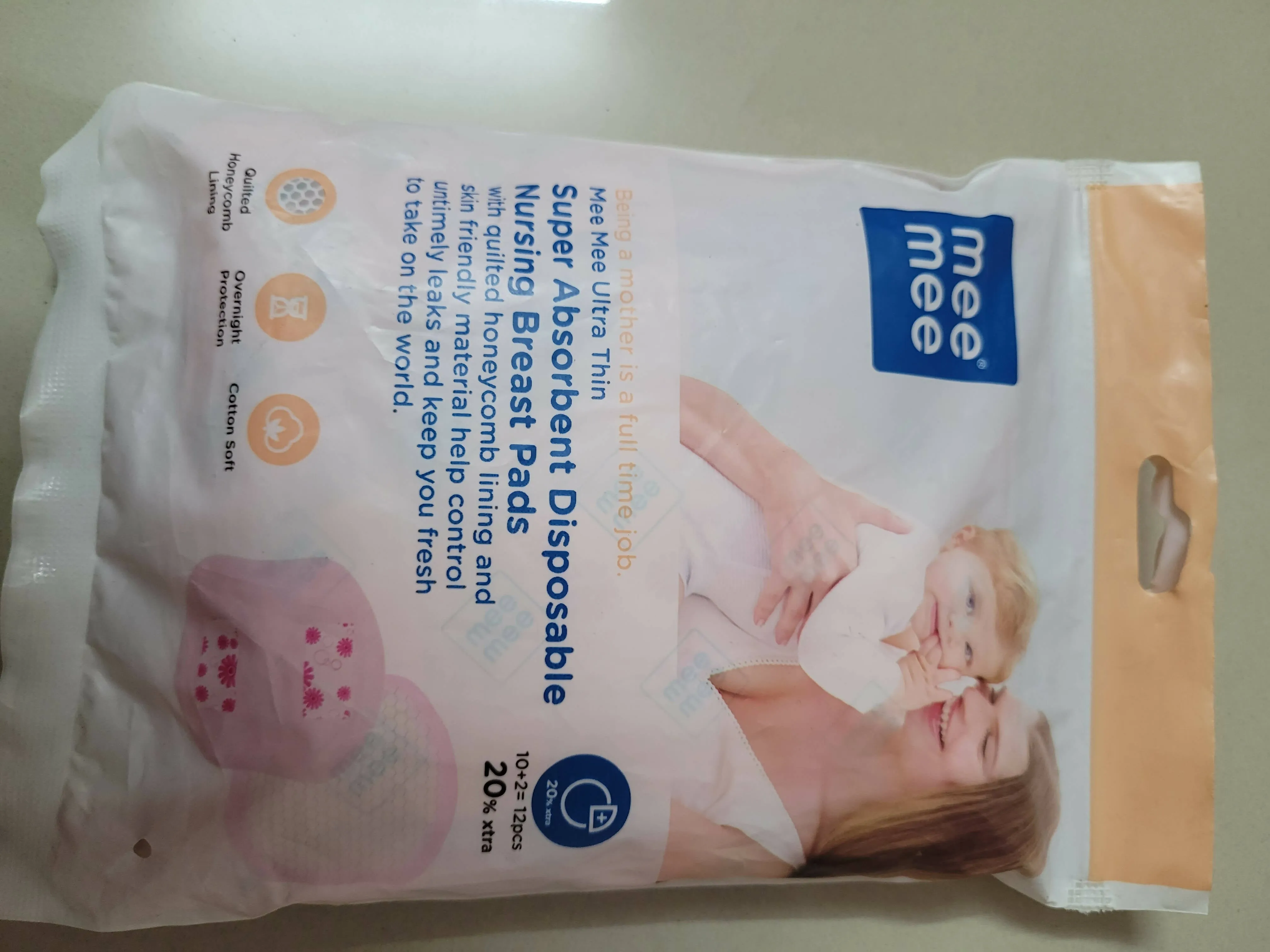 Absorbent disposable breast pads