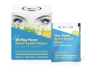 Biodegradable Hay Fever Relief Eyelid Wipes