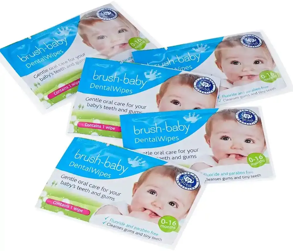 Brush Baby Dental Wipes Biodegradable 28 Wipes