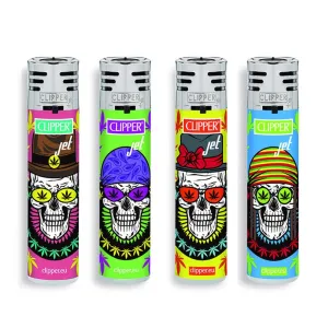 Clipper - Jet Flame Lighters - Maria Skull