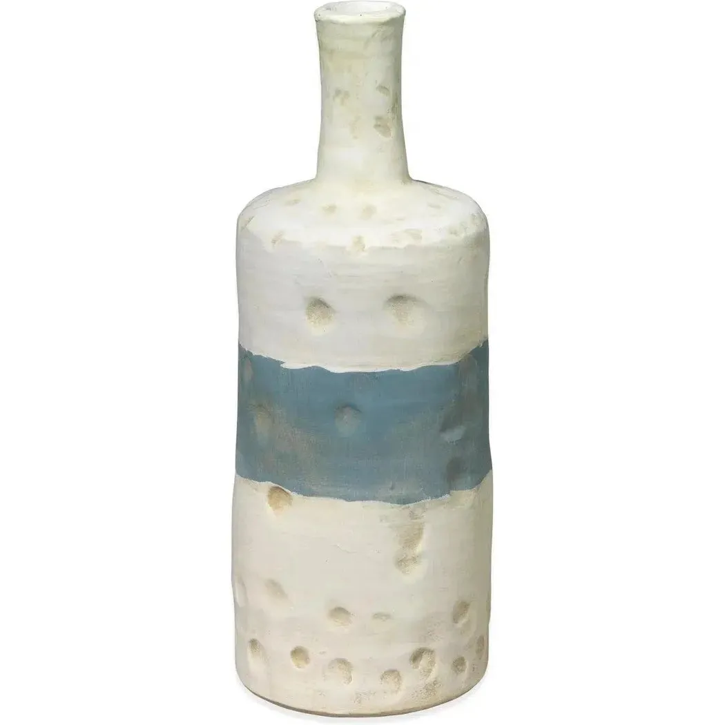 Coastal Style Blue Ceramic Sedona Vessels (Set of 3)