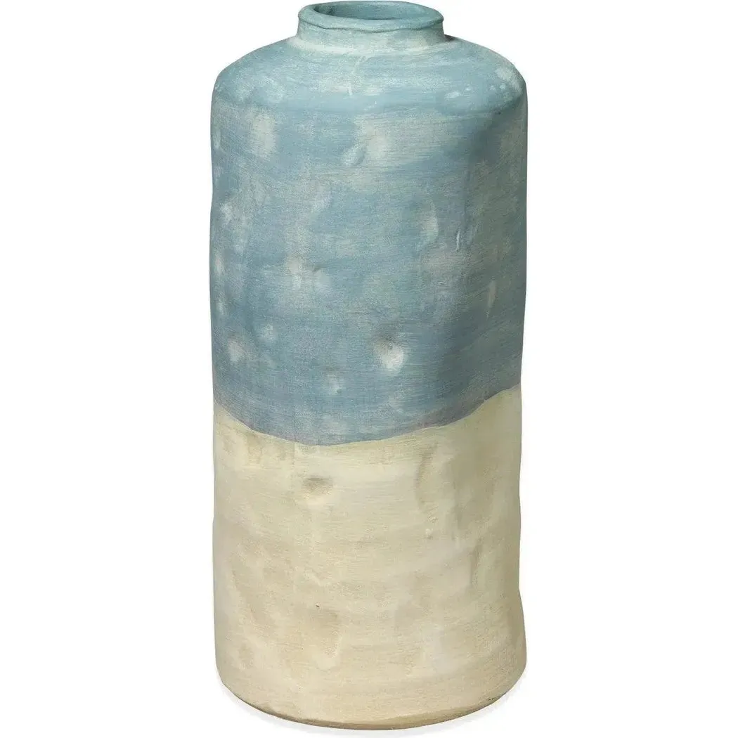 Coastal Style Blue Ceramic Sedona Vessels (Set of 3)