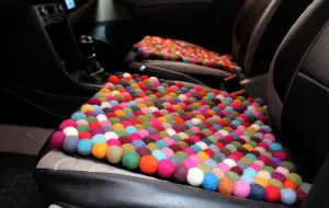 Colorful Rainbow Felt Balls Mat