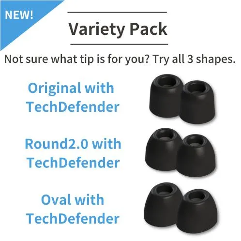 Comply 500 Series Replacement Foam Ear Tips Shaped Variety (3Pk) [Medium]