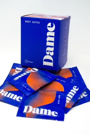 Dame Body Wipes Sachets 15 Count