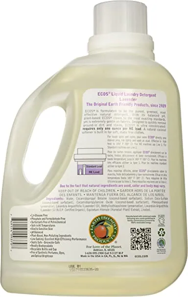 ECOS Hypoallergenic Laundry Detergent - Lavender 170oz/5.03L Exp: 01/27