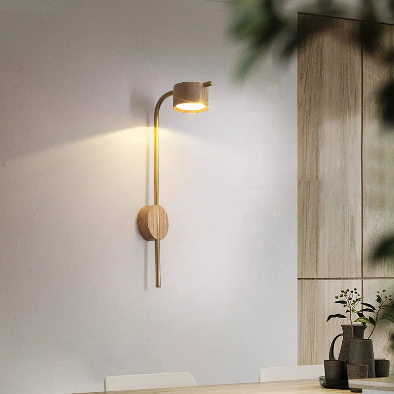 KATE LED Timber Nordic Style Interior Wall Light Ashwood Natural 8W 3000K