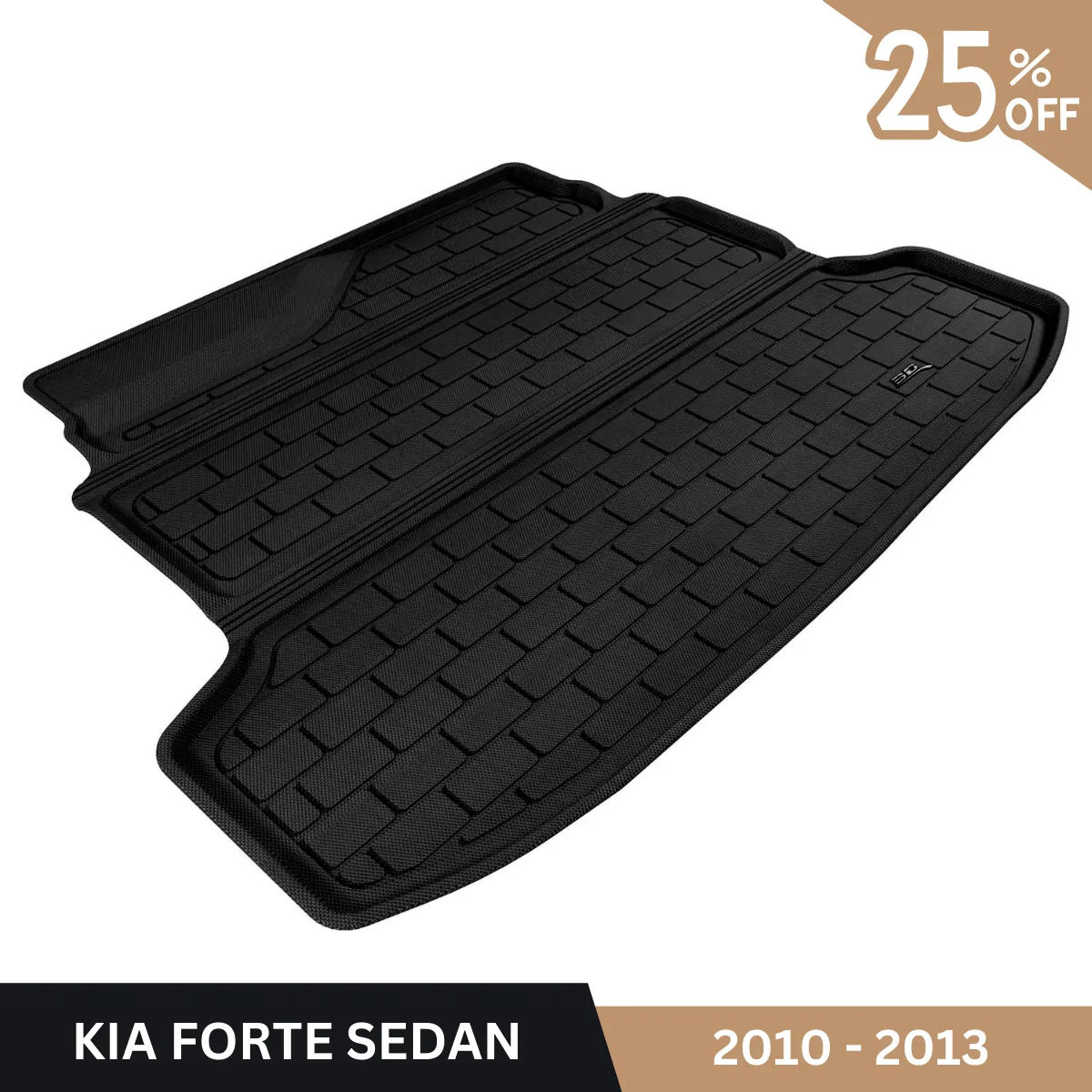 KIA FORTE SEDAN BLACK CARGO LINER (STOWABLE) 2010-2013