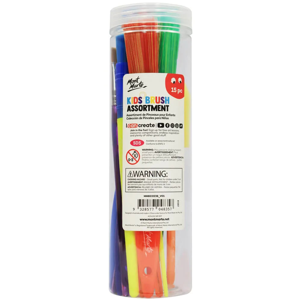 Kids Cylinder Brush Assortment 15pc