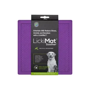 LickiMat Soother Slow Feeder Mat for Dogs Purple