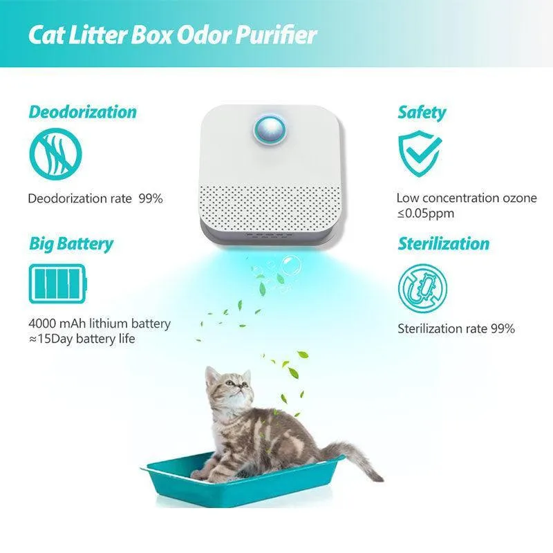 Mini Cat Odor Purifier for Cat Litter Box Deodorizer Dog Air Cleaner