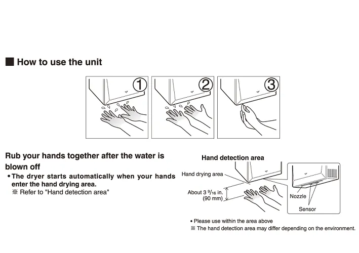 Mitsubishi® Jet Towel™ SMART Hand Dryer (White) JT-S1AP-W-NA Surface-Mounted Hand Dryer