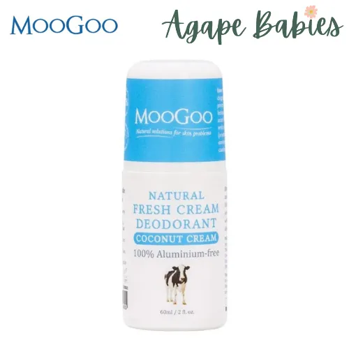 MooGoo Fresh Cream Deodorant 60g - Coconut Cream Exp: 01/26