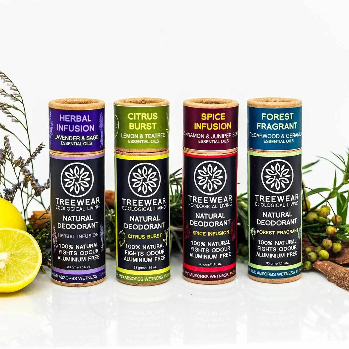 Natural Deodorant - Set of 4