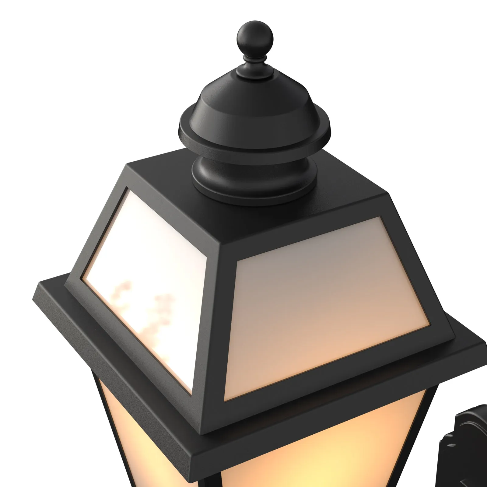 Navarra Aluminium Outdoor Exterior Wall Light with Milky Glass Matt Black E27 IP44