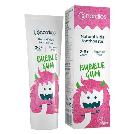 NORDICS Toothpaste Kids Bubble Gum without fluoride