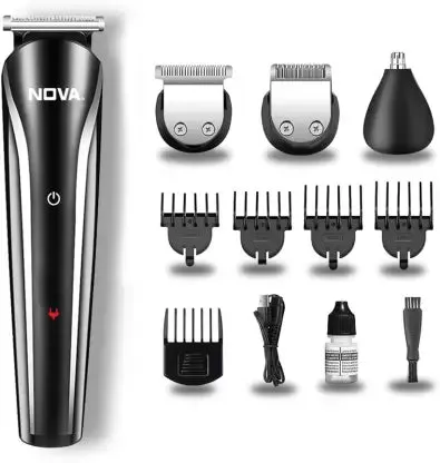 NOVA NG 1145/05 Trimmer 60 min Runtime 9 Length Settings  (Black, Silver)