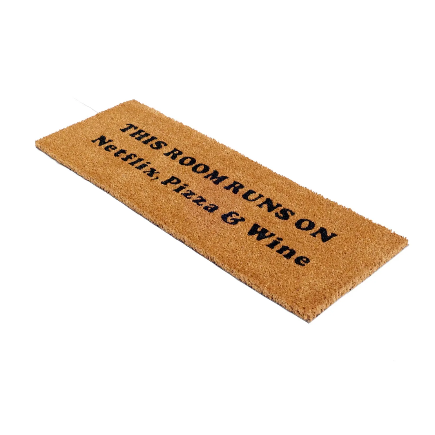 OnlyMat Funny  Netflix and Chill Large Size  Natural Coir Oblong Mat