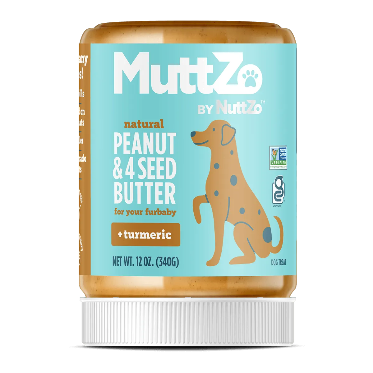 Peanut   4 Seed Butter plus Turmeric - For your Fur Baby (12oz)