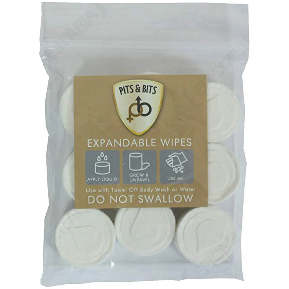 Pits & Bits Expandable Wipes