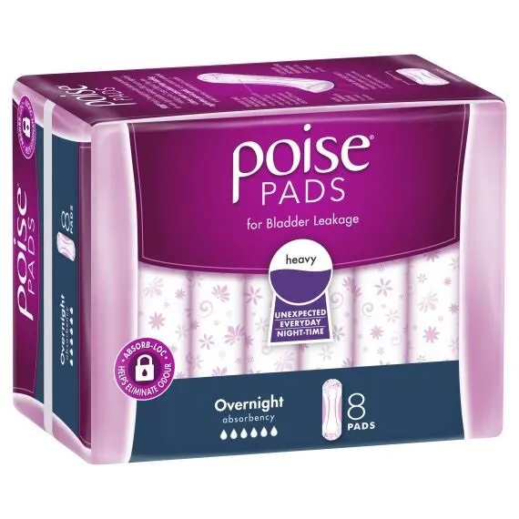 Poise® Overnight Pads (Packet 8)