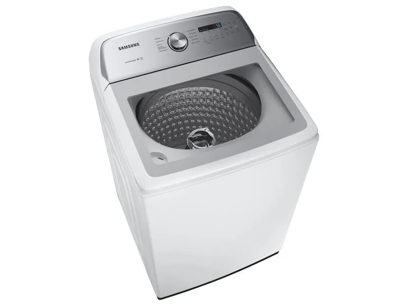 Samsung WA49B5205AW 4.9 cu. ft. Capacity Top Load Washer with ActiveWave™ Agitator and Active WaterJet in White