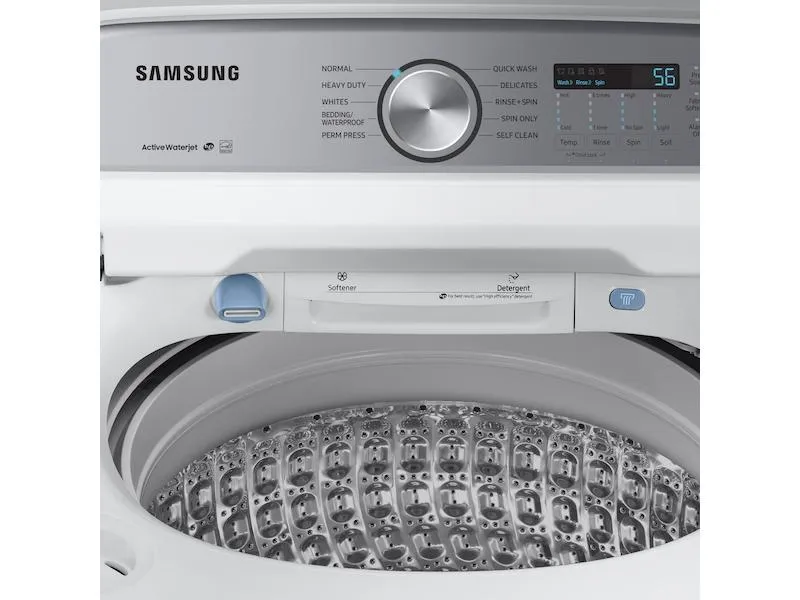 Samsung WA49B5205AW 4.9 cu. ft. Capacity Top Load Washer with ActiveWave™ Agitator and Active WaterJet in White