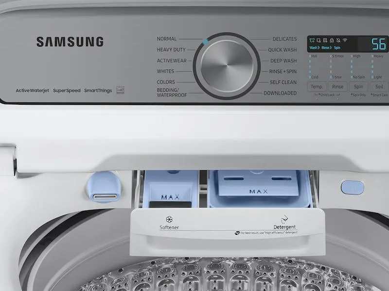 Samsung WA51DG5505AW 5.1 cu. ft. Large Capacity Smart Top Load Washer with ActiveWave™ Agitator and Super Speed Wash in White