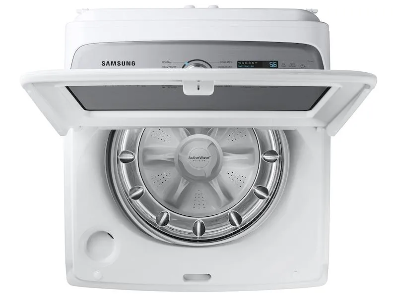 Samsung WA51DG5505AW 5.1 cu. ft. Large Capacity Smart Top Load Washer with ActiveWave™ Agitator and Super Speed Wash in White