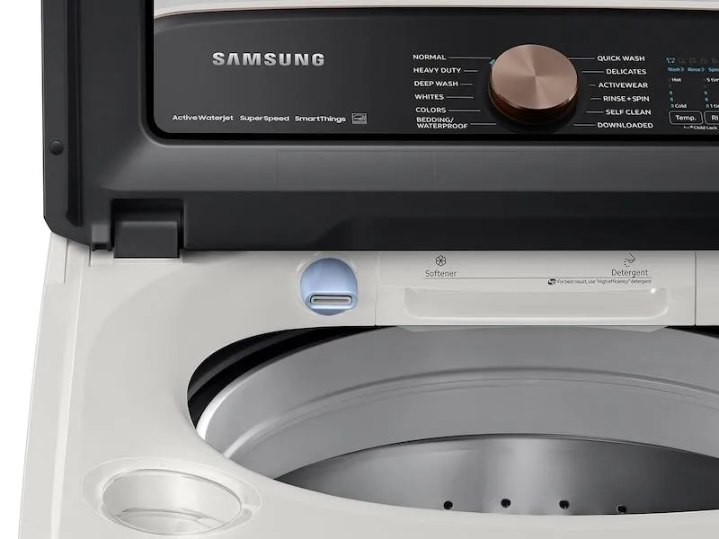 Samsung WA55A7300AE 5.5 cu. ft. Extra-Large Capacity Smart Top Load Washer with Super Speed Wash in Ivory