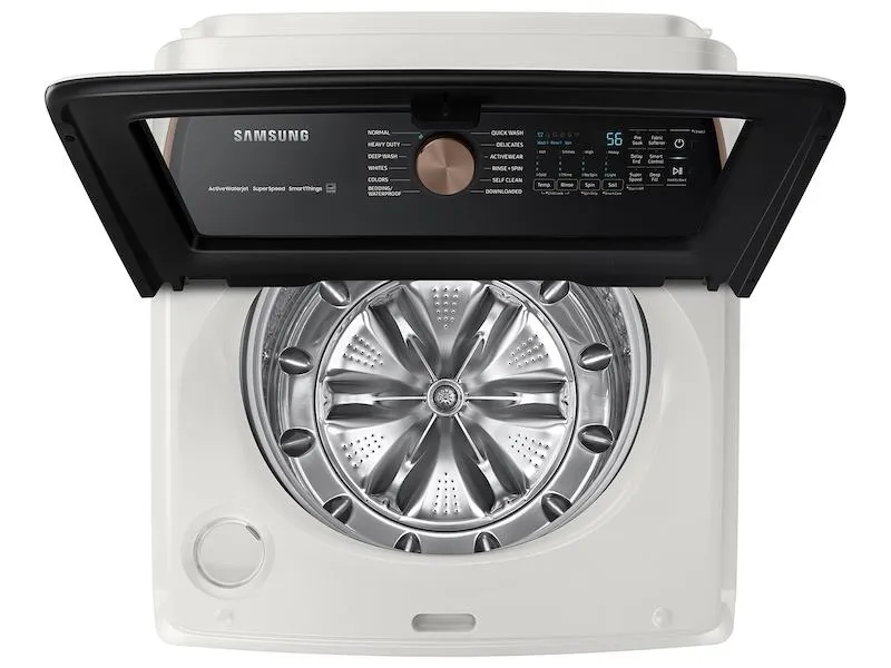 Samsung WA55A7300AE 5.5 cu. ft. Extra-Large Capacity Smart Top Load Washer with Super Speed Wash in Ivory