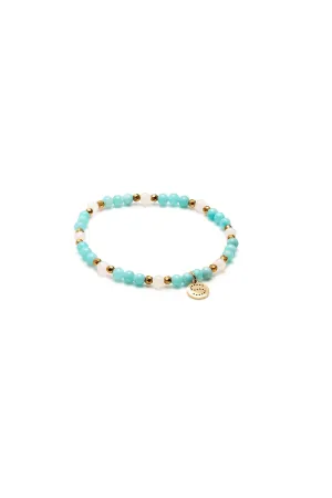 SERENITY BRACELET AMAZONITE/ROSE/GOLD