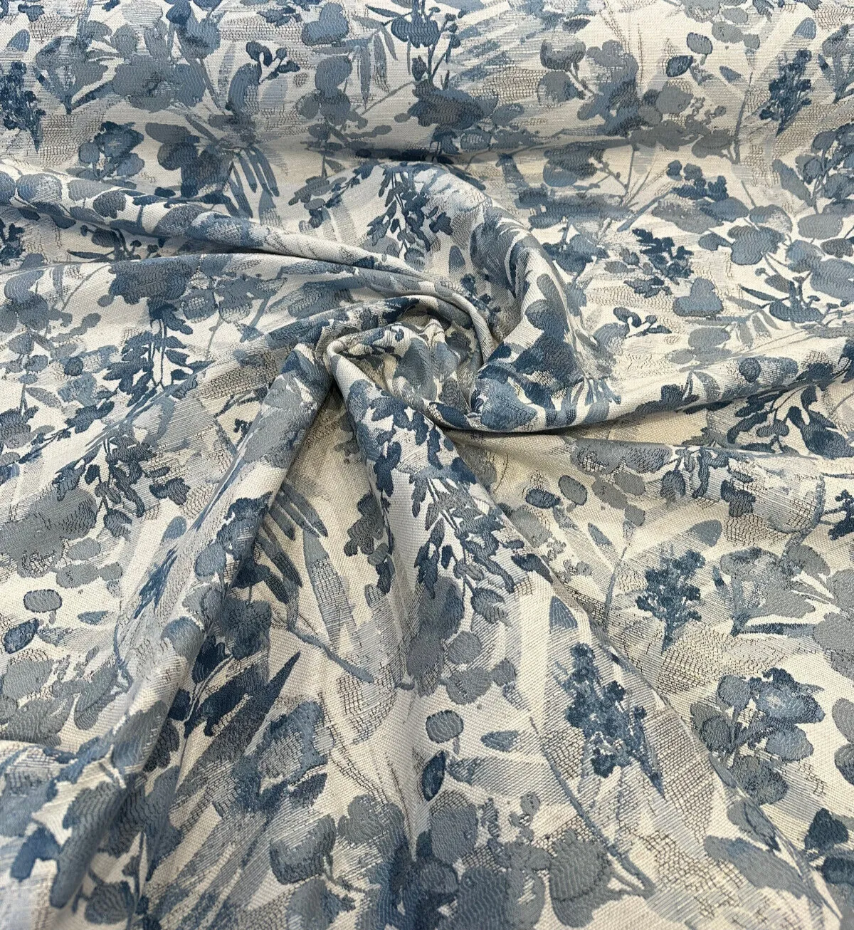 Tacino Blue Lake Leaves Branches Drapery Swavelle Upholstery Fabric By The Yard