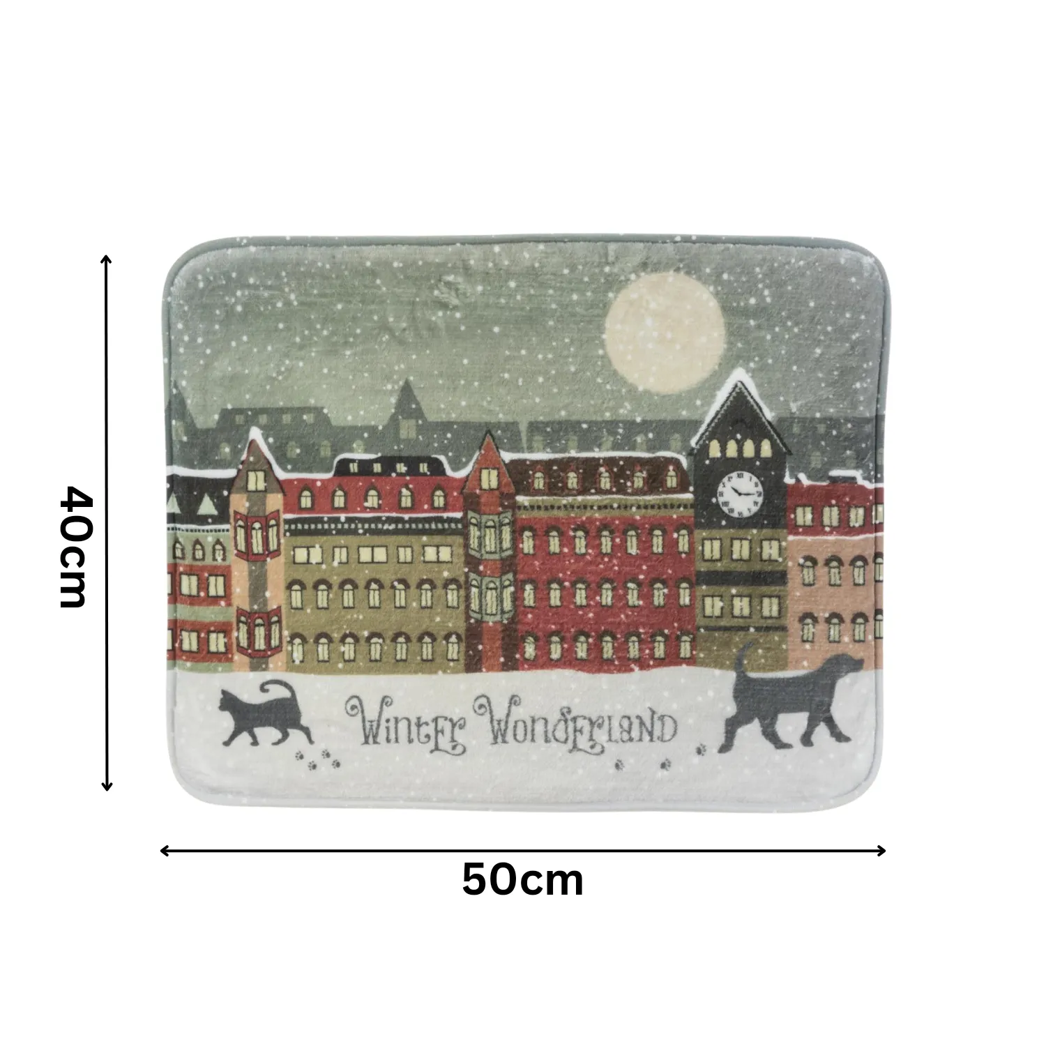 Winter Wonderland Festive Scene Lying Mat | Cat & Dog Christmas Flat Bed by Trixie