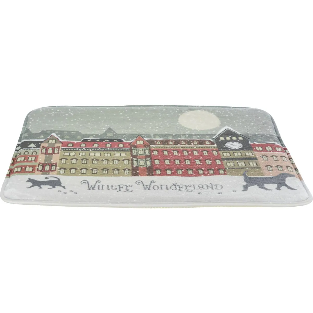 Winter Wonderland Festive Scene Lying Mat | Cat & Dog Christmas Flat Bed by Trixie