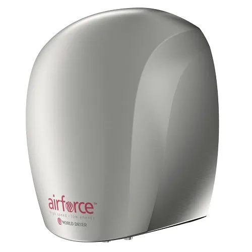 WORLD DRYER® J48-973 Airforce™ Hand Dryer - Brushed (Satin) Stainless Steel (50 Hz ONLY - NOT for use in North America)